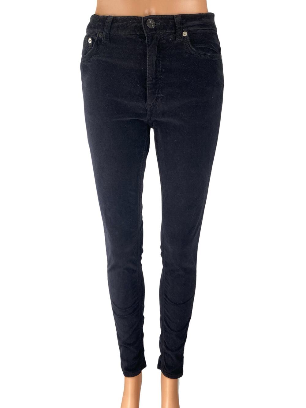French Connection Womens Black Soft Stretch High Rise Skinny Denim Jeans Pants 6